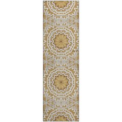 Premium Machine Washable Mayfield  Gold 2'3" x 7'6" Runner Rug