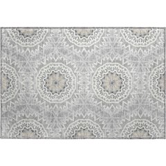 Premium Machine Washable Mayfield  Gray 1'8" x 2'6" Rug