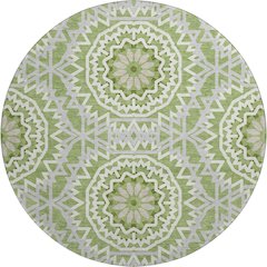Premium Machine Washable Mayfield  Green 8' x 8' Round Rug