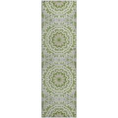 Premium Machine Washable Mayfield  Green 2'3" x 7'6" Runner Rug