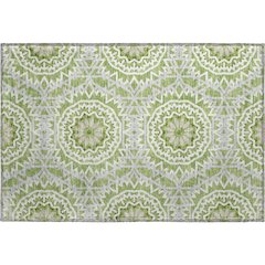 Premium Machine Washable Mayfield  Green 1'8" x 2'6" Rug