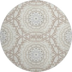 Premium Machine Washable Mayfield  Ivory 8' x 8' Round Rug
