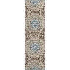 Premium Machine Washable Mayfield  Khaki 2'3" x 7'6" Runner Rug