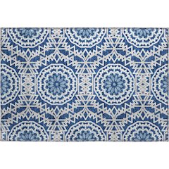 Premium Machine Washable Mayfield  Navy 1'8" x 2'6" Rug