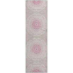 Premium Machine Washable Mayfield  Pink 2'3" x 7'6" Runner Rug