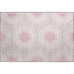 Premium Machine Washable Mayfield  Pink 1'8" x 2'6" Rug