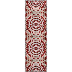 Premium Machine Washable Mayfield  Red 2'3" x 7'6" Runner Rug