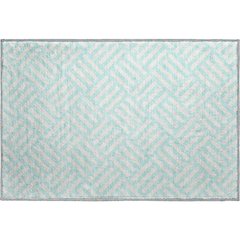 Premium Machine Washable Mayfield  Aqua 1'8" x 2'6" Rug