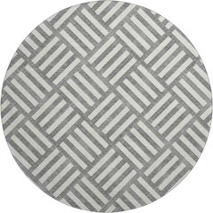 Premium Machine Washable Mayfield  Charcoal 8' x 8' Round Rug