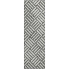 Premium Machine Washable Mayfield  Charcoal 2'3" x 7'6" Runner Rug