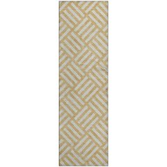 Premium Machine Washable Mayfield  Gold 2'3" x 7'6" Runner Rug
