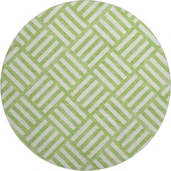 Premium Machine Washable Mayfield  Lime 8' x 8' Round Rug