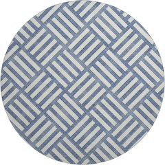 Premium Machine Washable Mayfield  Navy 8' x 8' Round Rug