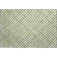 Premium Machine Washable Mayfield  Olive 1'8" x 2'6" Rug