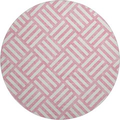 Premium Machine Washable Mayfield  Pink 8' x 8' Round Rug