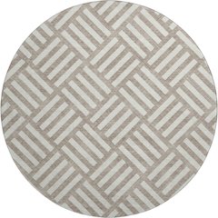 Premium Machine Washable Mayfield  Taupe 8' x 8' Round Rug