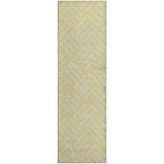 Premium Machine Washable Mayfield  Yellow 2'3" x 7'6" Runner Rug