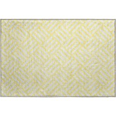 Premium Machine Washable Mayfield  Yellow 1'8" x 2'6" Rug