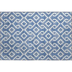 Premium Machine Washable Mayfield  Blue 1'8" x 2'6" Rug