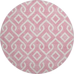 Premium Machine Washable Mayfield  Blush 8' x 8' Round Rug