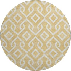 Premium Machine Washable Mayfield  Gold 8' x 8' Round Rug