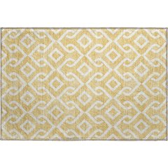 Premium Machine Washable Mayfield  Gold 1'8" x 2'6" Rug