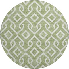 Premium Machine Washable Mayfield  Green 8' x 8' Round Rug