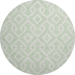 Premium Machine Washable Mayfield  Mint 8' x 8' Round Rug