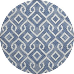 Premium Machine Washable Mayfield  Navy 8' x 8' Round Rug