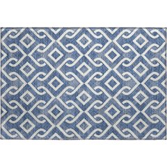 Premium Machine Washable Mayfield  Navy 1'8" x 2'6" Rug