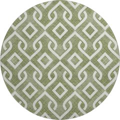 Premium Machine Washable Mayfield  Olive 8' x 8' Round Rug