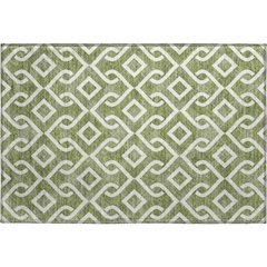 Premium Machine Washable Mayfield  Olive 1'8" x 2'6" Rug