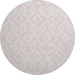 Premium Machine Washable Mayfield  Pink 8' x 8' Round Rug