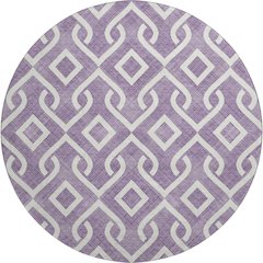 Premium Machine Washable Mayfield  Purple 8' x 8' Round Rug