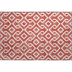 Premium Machine Washable Mayfield  Red 1'8" x 2'6" Rug