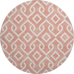 Premium Machine Washable Mayfield  Salmon 8' x 8' Round Rug