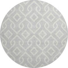 Premium Machine Washable Mayfield  Silver 8' x 8' Round Rug
