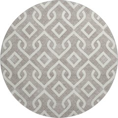 Premium Machine Washable Mayfield  Taupe 8' x 8' Round Rug