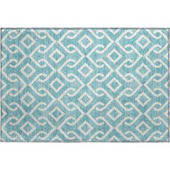 Premium Machine Washable Mayfield  Teal 1'8" x 2'6" Rug
