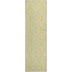 Premium Machine Washable Mayfield  Yellow 2'3" x 7'6" Runner Rug