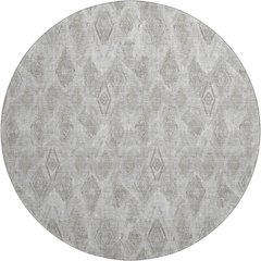 Premium Machine Washable Mayfield  Silver 8' x 8' Round Rug