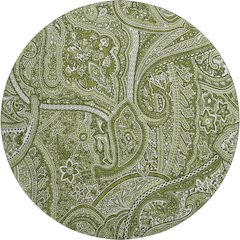 Premium Machine Washable Mayfield  Green 8' x 8' Round Rug