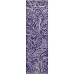 Premium Machine Washable Mayfield  Purple 2'3" x 7'6" Runner Rug