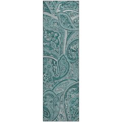 Premium Machine Washable Mayfield  Teal 2'3" x 7'6" Runner Rug