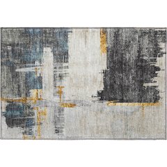 Premium Machine Washable Mayfield  Charcoal 1'8" x 2'6" Rug
