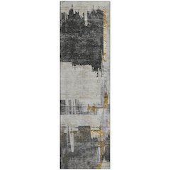 Premium Machine Washable Mayfield  Gray 2'3" x 7'6" Runner Rug
