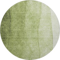 Premium Machine Washable Mayfield  Olive 8' x 8' Round Rug
