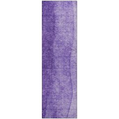 Premium Machine Washable Mayfield  Purple 2'3" x 7'6" Runner Rug