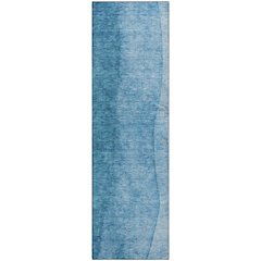 Premium Machine Washable Mayfield  Teal 2'3" x 7'6" Runner Rug