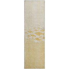 Premium Machine Washable Mayfield  Gold 2'3" x 7'6" Runner Rug